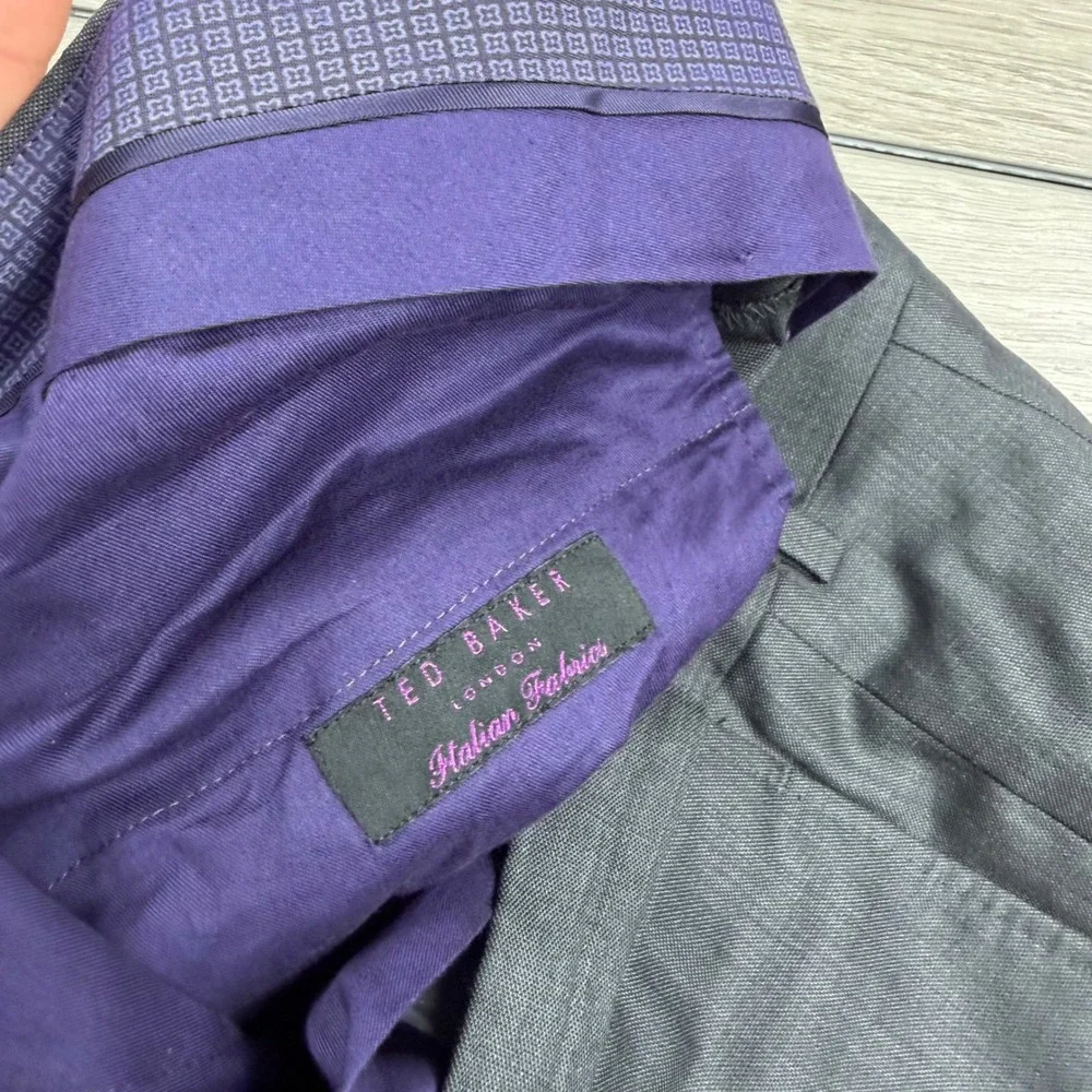 Ted Baker Mens Suit Endurance Jay CT 100% Wool 2 Button Grey 42R 35R